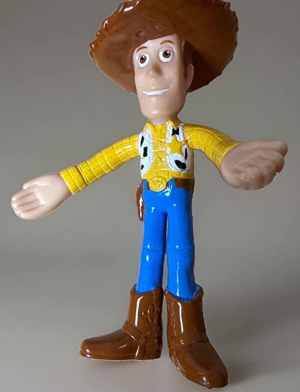 Disney Pixar Toy Story Woody 4” Plastic Poseable Figure Mattel Vintage Toy